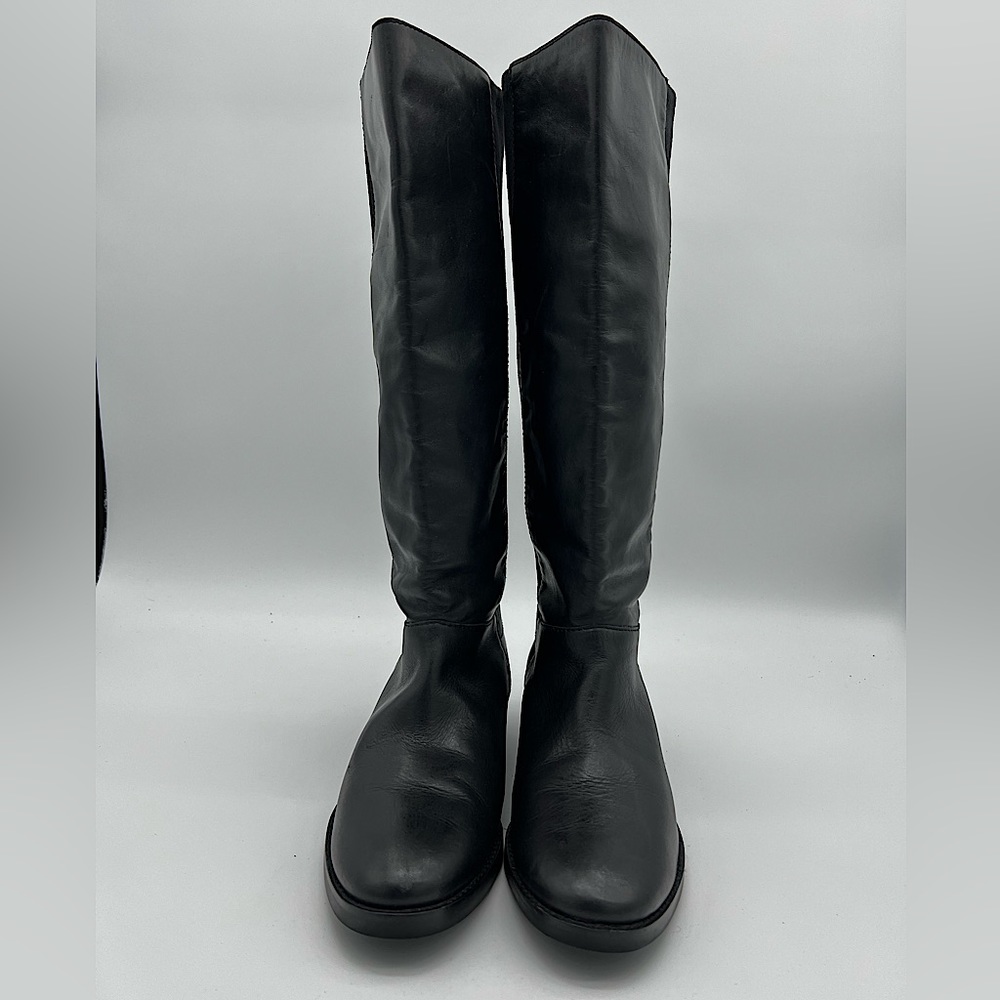 Cole Haan Black Womens Leather Riding Boots